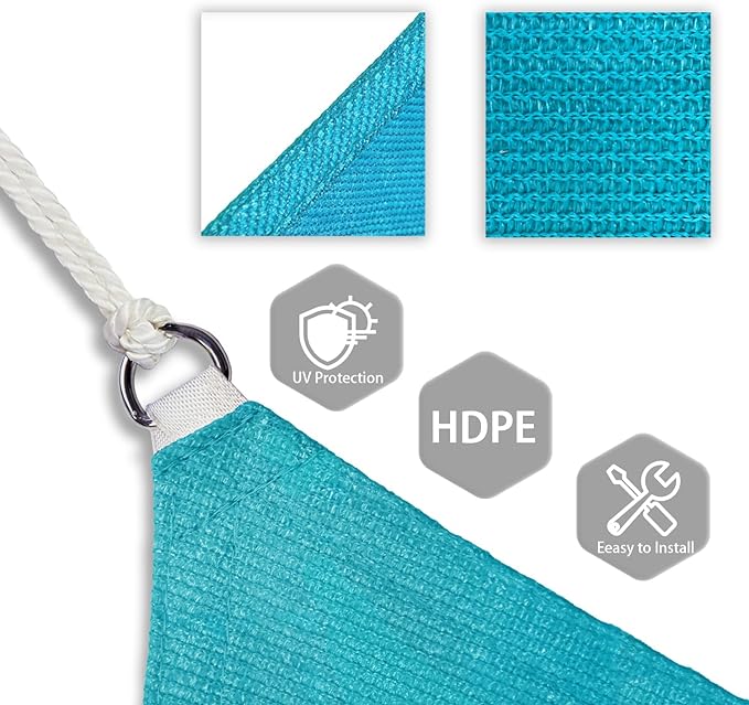 Patio Paradise 28' x 28' x 28' Sun Shade Sail Triangle Canopy Shade Cloth - Image 3