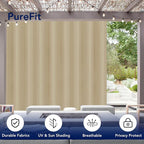 PureFit Outdoor Curtains for Patio Waterproof Weatherproof, UV Resistant - Image 3