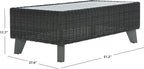 SAFAVIEH Couture Collection Margarita Dark Grey Faux Wicker Rectangle - Image 3