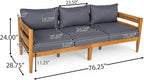 Christopher Knight Home Kavets 76.25'' W Outdoor 3 Seater Sofa - Image 2