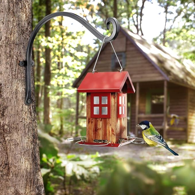 Qiang Ni Outdoor Bird Feeder Hanger Hooks: 12-Inch 50Lbs Wall Hanging Plant - Image 2