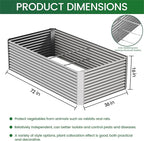 FRIZIONE 2pcs Tall 6x3ft Galvanized Raised Garden Bed Outdoor, Above Ground - Image 2