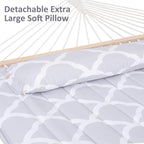 SUNCREAT Double Hammock, Extra Large Quilted Fabric Swing - Image 4