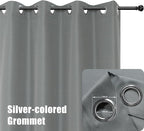 BONZER Outdoor Curtains for Patio Waterproof Thick Privacy Grommet Light - Image 2