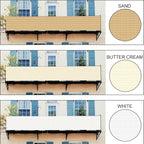 LOVE STORY Custom Size 3'x11' Butter Cream Balcony Privacy Screen, UV Block - Image 3