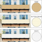 LOVE STORY Custom Size 3'x20' Butter Cream Balcony Privacy Screen, UV Block - Image 3