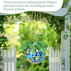 Ceramic Hanging Planter Mosaic Hanging Flower Pot Small Plant Pot - Image 3