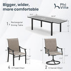 PHI VILLA Patio Dining Table and Chairs - Image 7