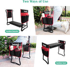 TomCare Garden Kneeler Seat Garden Bench Garden Stools Foldable Stool - Image 3