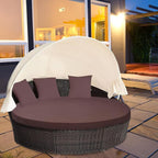 MICTONY Outdoor Daybed Cushion Cover, Sun Bed Cushion Cover, Outdoor Round Bed - Image 6
