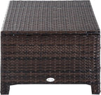Outsunny 20" Patio Wicker Ottoman, Additional Seating, Side Table - Image 8
