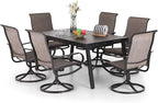 PHI VILLA 7 PCS Patio Dining Set, Outdoor Table and Chair Set by PHIVILLAThepioneerofcomfortablehouseholdsupplies
