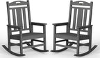 Ciokea Oversized Outdoor Rocking Chairs Set of 2, 380lbs Heavy-Duty Large Patio by CIOKEA