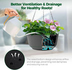 T4U 8 Inch Hanging Planters for Indoor Outdoor Plants, Self Watering Hanging - Image 4