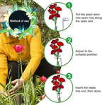 HiGift 10 Pack 24 inch Plant Stakes and Supports, Metal Flower Stakes - Image 5