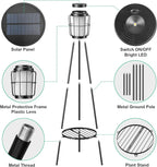 2 Pack Solar Lights with Plant Stand, Outdoor Floor Lamps, Waterproof Solar - Image 7