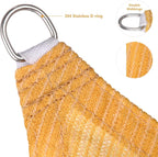 Eden's Decor Straight Flat-Edged Sun Shade Sail Rectangular 8' x 13' Wheat - Image 2