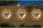 4 Pack Solar Fence Lights Metal Solar Powered Outdoor Wall Deck Step Lights Sun - Image 3