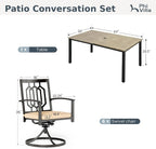 PHI VILLA 7 Pieces Outdoor Dining Set - Image 9