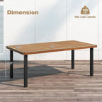 Tangkula 79" Acacia Wood Patio Dining Table - Image 7