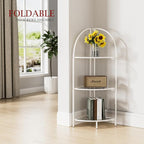 Crofy Foldable 3 Tier Corner Shelf, Metal Corner Plant Stand - Image 6