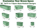 9-in-1 Galvanized Steel Raised Garden Bed // 8×2×1.5 ft Modular Planter - Image 2