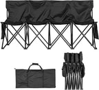 VEVOR Portable Folding Bench, 4 Seat Foldable Soccer Bench by VEVOR