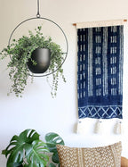Hanging Planter for Indoor Outdoor Plants Metal Mid Century Minimalist Wall - Image 2
