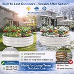 Round Galvanized Raised Garden Bed, Heavy Duty Metal Planter Box - Image 3