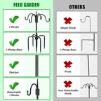 FEED GARDEN 4-Hook Squirrel-Proof Bird Feeder Pole - Image 4