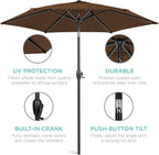 Best Choice Products 7.5ft Heavy-Duty Round Outdoor Market Table Patio Umbrella - Image 5