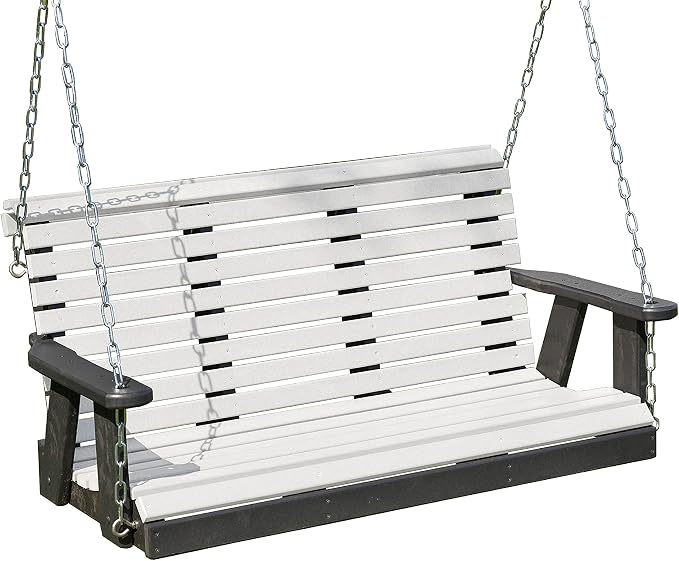 Poly Lumber Wood 5FT Porch Swing Amish Craftsmandship Made in USA HDPE by Unknown