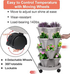 Vertical Planter 4 Tier Stackable Planters Garden Planters Strawberry Herb - Image 6
