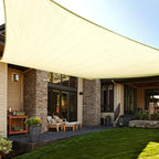 LOVE STORY Custom Size 9'x9' Butter Cream Sun Shade Sail Rectangle UV Block by LOVESTORY