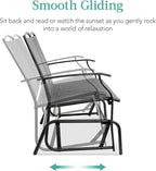 Best Choice Products 2-Person Outdoor Patio Swing Glider Steel Bench Loveseat - Image 4