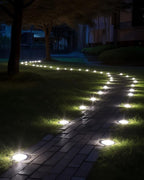 Biling Solar Ground Lights Outdoor 8 Packs, 12 LEDs Bright Flat Solar Lights - Image 2