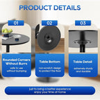 FDW Bistro Pub Table 2 Pack 40 Inch Height Cocktail Table Round Bistro Bar Table - Image 4