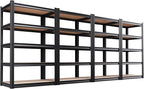 Set of 4 71"H-35"W Garage Shelving-2050LBS 5 Tier Storage Shelves, Adjustable by Unknown