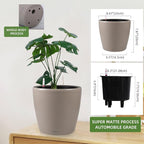 Dexceder 9x8 Inches Self Watering Planter Indoor Outdoor, Inner Pot Design - Image 3