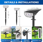 Solar Color Changing Spot Lights Outdoor, 9 Lighting Modes Solar Powered - Image 5