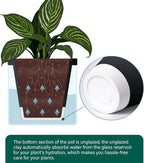 D'vine Dev 10 Inch Design Self Watering Planter - Image 6