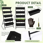 2 Pack 5-Tier Vertical Garden Planter 4.5 ft Tall Raised Garden Bed - Image 2