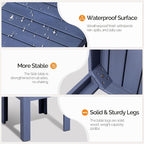 VINGLI Outdoor Wooden Side Table, Square Patio Side Table, Small Outdoor Table - Image 5