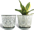 Gepege 6 Inch Beaded Ceramic Planter Set of 2 by Gepege