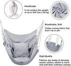 Hommtina Hammock Chair Hanging Rope Swing, Max 300 Lbs Hanging Chair - Image 2