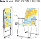 VINGLI Aluminum Patio Lawn Chairs Folding Set of 2 - Image 6