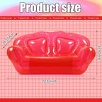 Kigley Inflatable Chair Blow Up Couches Transparent Inflatable Sofa Seat Yard - Image 3