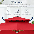 Best Choice Products 10ft Square Cantilever Patio Umbrella w/Base Included - Image 7