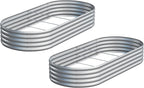2PCS 6x3x1ft Galvanized Metal Raised Garden Bed Kit, Outdoor Planter Box by Easllre