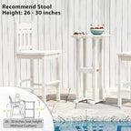 Sundale Outdoor 39 Inches Height Adirondack Bar Table, Patio HDPE Pub Height - Image 6